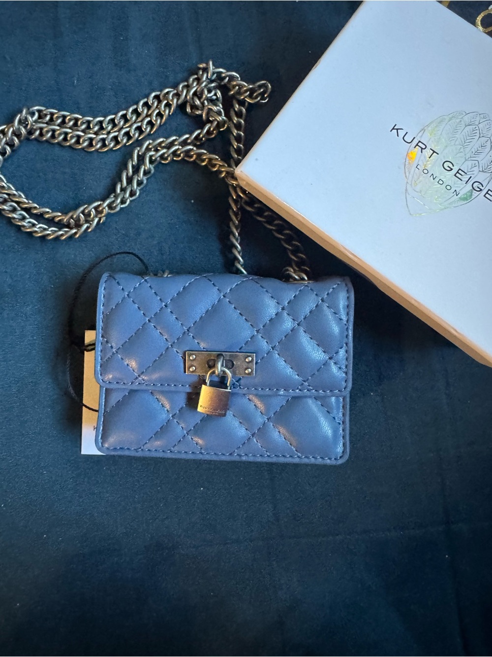 Kurt Geiger Quilted Micro Brixton  Crossbody - Picture 3 of 5